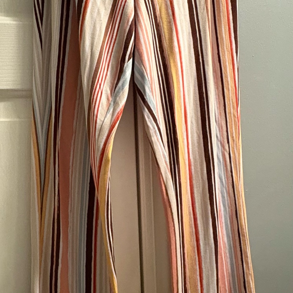 Striped Multicolor Wide-Leg Pants